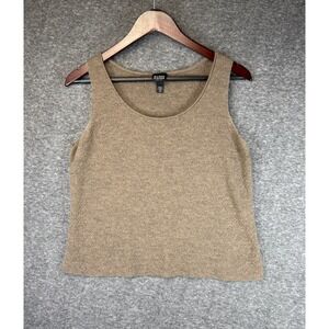 EILEEN FISHER Knit Tank Top Italian Wool Sleeveless Womens Petite Medium Chic
